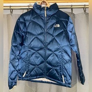 Navy Blue North Face Puffer Jacket